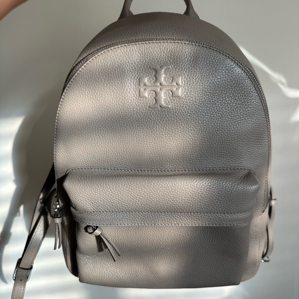 COPY - Tory Burch Grey Leather Backpack